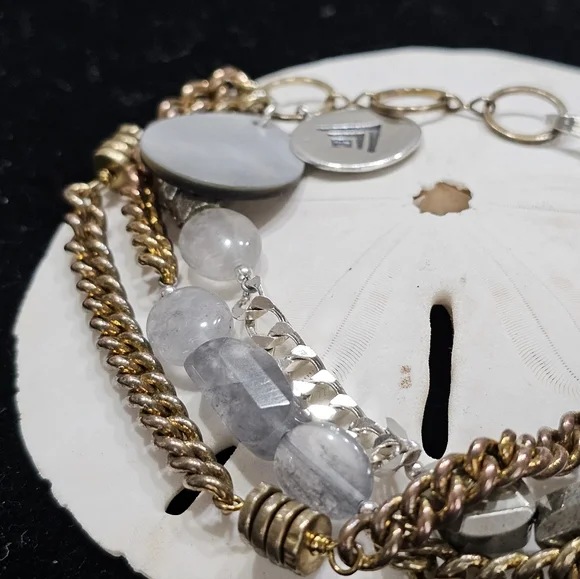 Silpada 925 Silver and Brass Gemstone and Glass Bead Bracelet - Picture 10 of 15